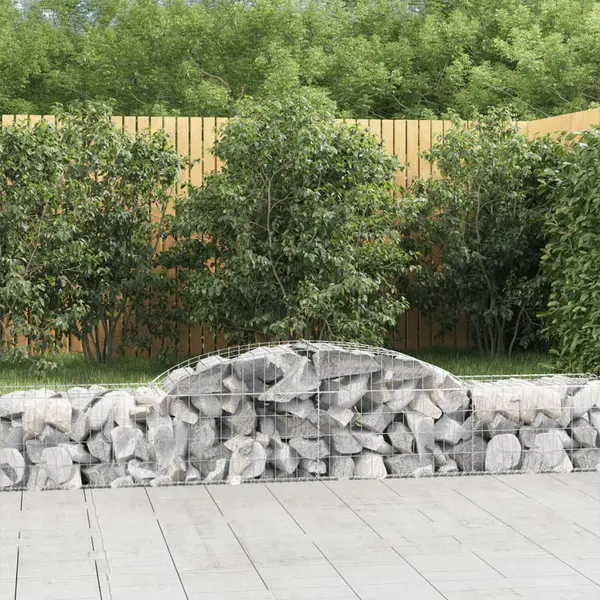 Gossi cosuri gabion arcuite, 17 buc., 300x50x40/60cm, fier galvanizat