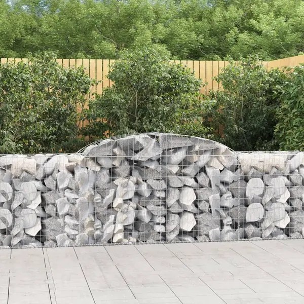 Gossi cosuri gabion arcuite 17 buc, 300x50x80/100 cm, fier galvanizat