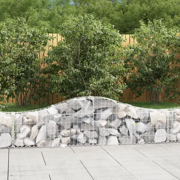 Gossi cosuri gabion arcuite 2 buc, 200x30x40/60 cm, fier galvanizat