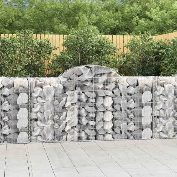 Gossi cosuri gabion arcuite 2 buc, 200x50x100/120 cm fier galvanizat