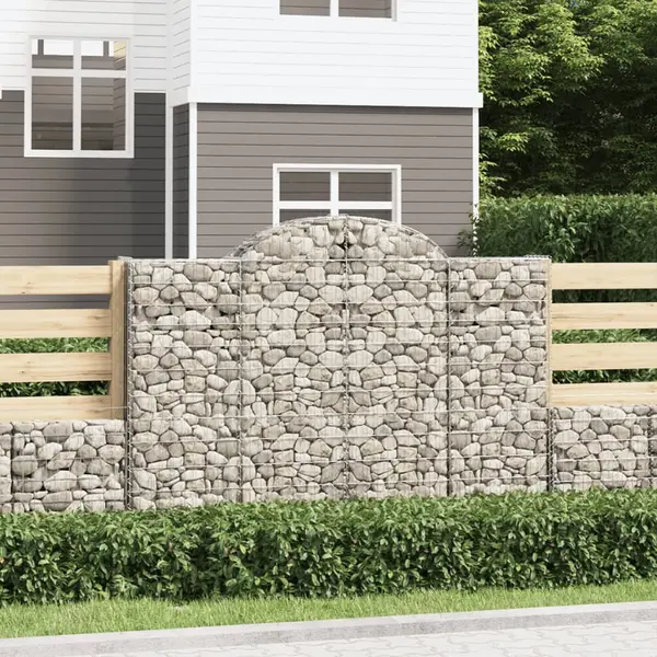 Gossi cosuri gabion arcuite 2 buc, 200x50x140/160 cm, fier galvanizat