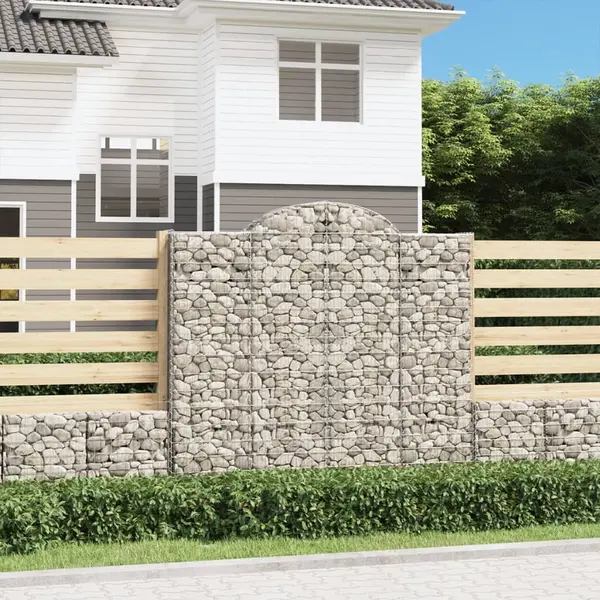 Gossi cosuri gabion arcuite 2 buc, 200x50x180/200 cm, fier galvanizat