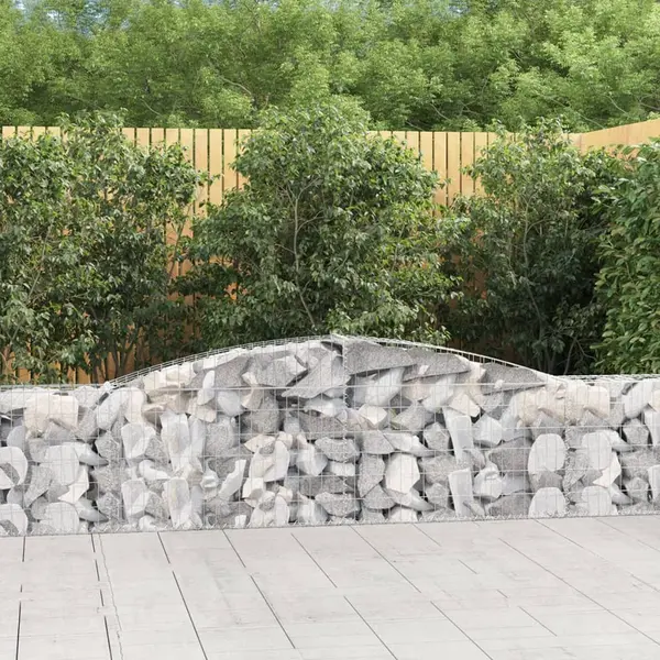 Gossi cosuri gabion arcuite 2 buc, 400x30x60/80 cm, fier galvanizat