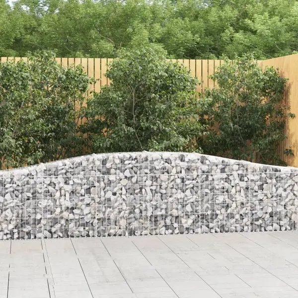 Gossi cosuri gabion arcuite 2 buc, 400x30x60/80 cm, fier galvanizat