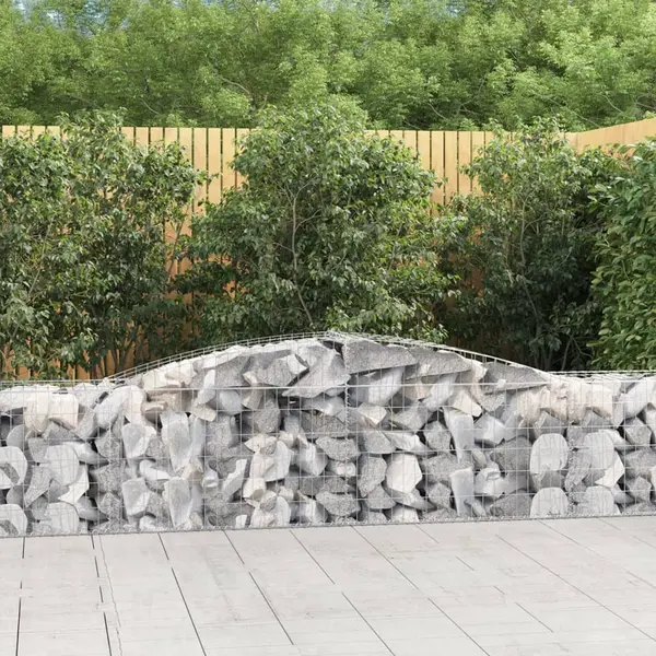 Gossi cosuri gabion arcuite 2 buc, 400x50x60/80 cm, fier galvanizat