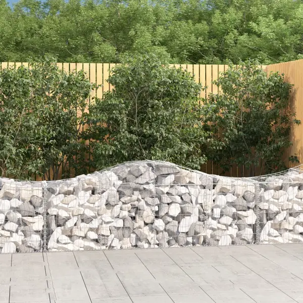 Gossi cosuri gabion arcuite 25 buc, 200x50x60/80 cm, fier galvanizat