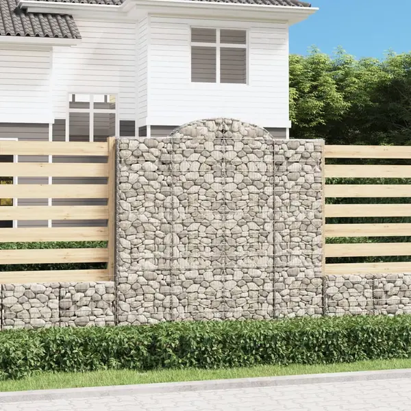 Gossi cosuri gabion arcuite, 3 buc 200x50x200/220 cm, fier galvanizat