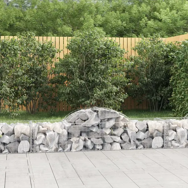 Gossi cosuri gabion arcuite 3 buc, 200x50x40/60 cm, fier galvanizat