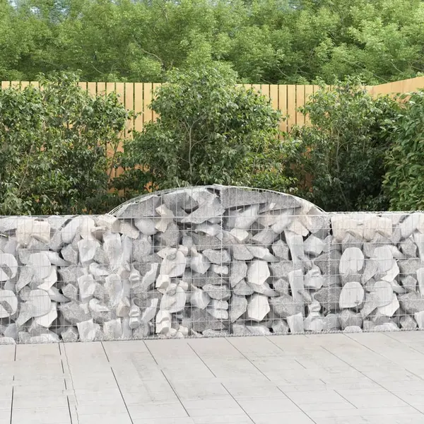 Gossi cosuri gabion arcuite 3 buc., 300x30x80/100 cm, fier galvanizat