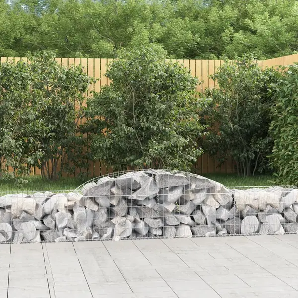 Gossi cosuri gabion arcuite, 3 buc., 300x50x40/60 cm, fier galvanizat