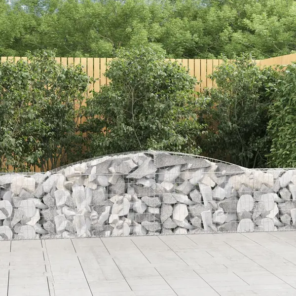 Gossi cosuri gabion arcuite 3 buc, 400x30x60/80 cm, fier galvanizat