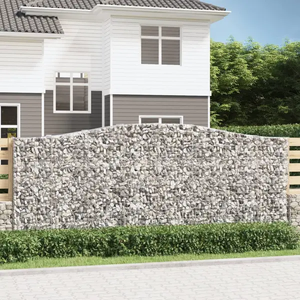 Gossi cosuri gabion arcuite 3 buc. 400x50x160/180 cm, fier galvanizat