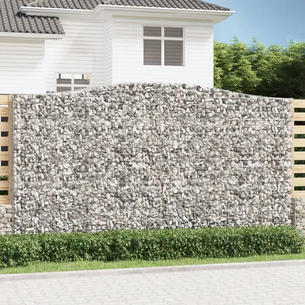 Gossi cosuri gabion arcuite, 3 buc, 400x50x220/240cm, fier galvanizat