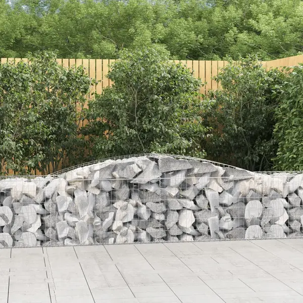 Gossi cosuri gabion arcuite 3 buc, 400x50x60/80 cm, fier galvanizat