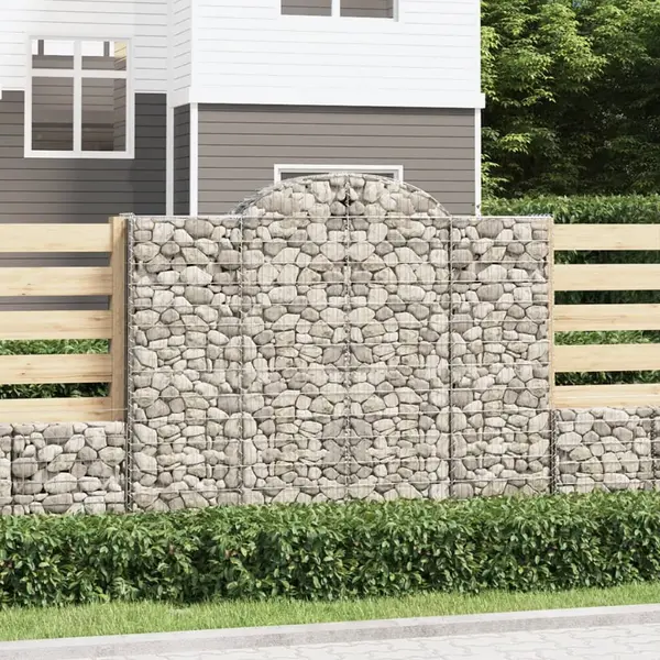 Gossi cosuri gabion arcuite 4 buc, 200x50x160/180 cm, fier galvanizat
