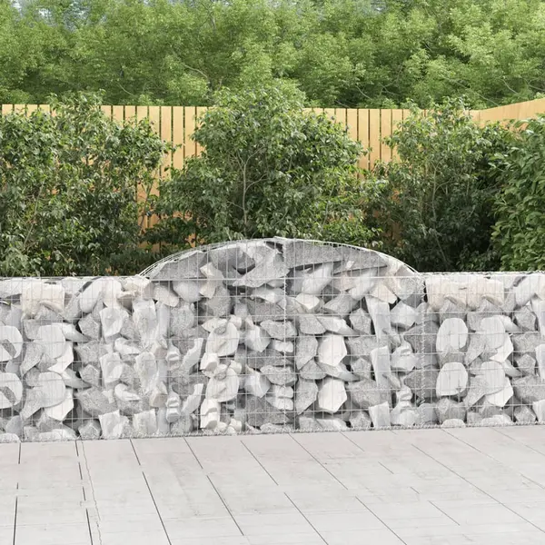 Gossi cosuri gabion arcuite 4 buc., 300x30x80/100 cm, fier galvanizat