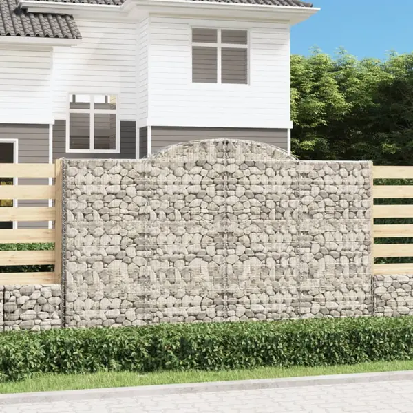Gossi cosuri gabion arcuite 4 buc, 300x50x180/200 cm, fier galvanizat