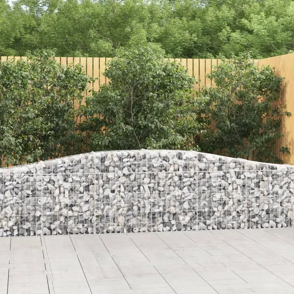Gossi cosuri gabion arcuite 4 buc, 400x30x60/80 cm, fier galvanizat