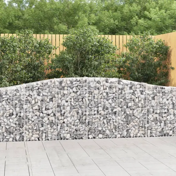 Gossi cosuri gabion arcuite 4 buc, 400x30x80/100 cm, fier galvanizat