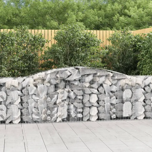 Gossi cosuri gabion arcuite 4 buc, 400x50x80/100 cm, fier galvanizat