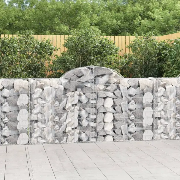 Gossi cosuri gabion arcuite 5 buc, 200x30x100/120 cm fier galvanizat