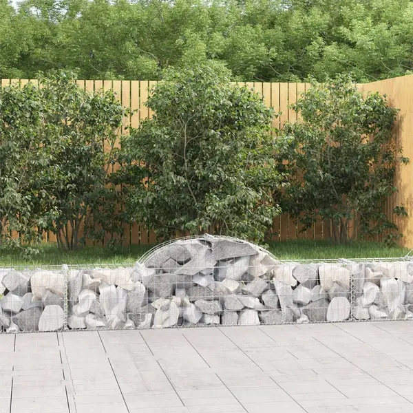 Gossi cosuri gabion arcuite 5 buc, 200x30x40/60 cm, fier galvanizat