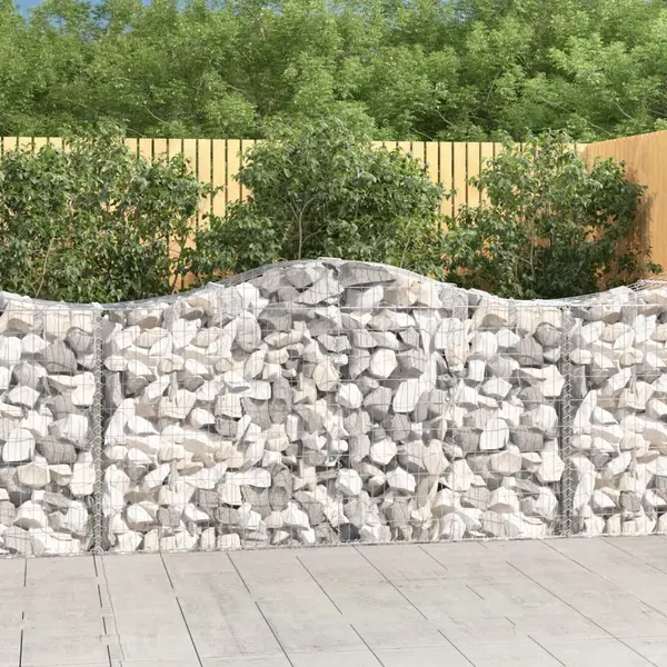 Gossi cosuri gabion arcuite 5 buc, 200x50x100/120 cm fier galvanizat