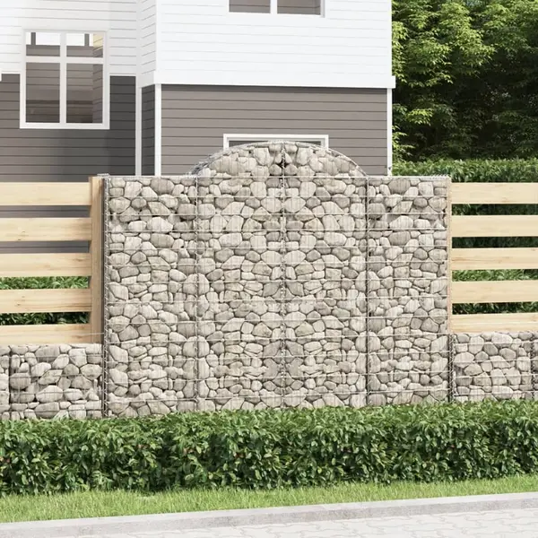 Gossi cosuri gabion arcuite 5 buc, 200x50x160/180 cm, fier galvanizat