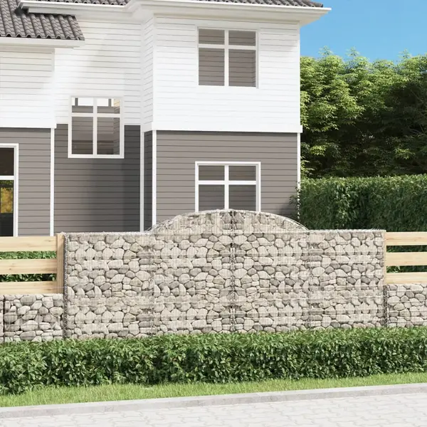 Gossi cosuri gabion arcuite 5 buc, 300x30x120/140 cm, fier galvanizat