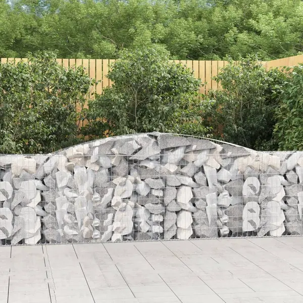 Gossi cosuri gabion arcuite 5 buc, 400x30x80/100 cm, fier galvanizat