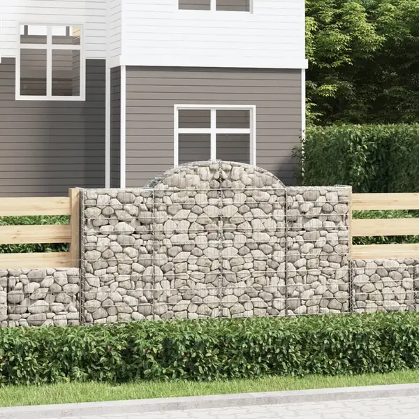 Gossi cosuri gabion arcuite 6 buc, 200x30x120/140 cm, fier galvanizat