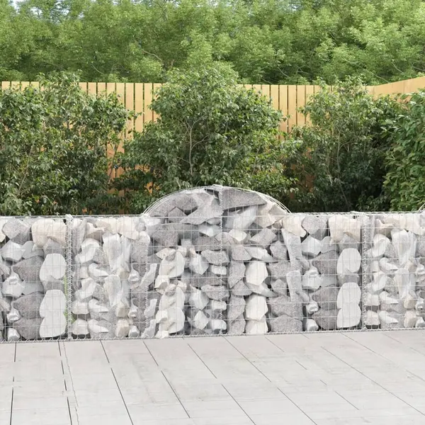Gossi cosuri gabion arcuite 6 buc, 200x30x80/100cm, fier galvanizat
