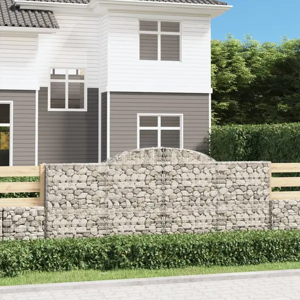Gossi cosuri gabion arcuite 6 buc. 300x50x120/140 cm, fier galvanizat