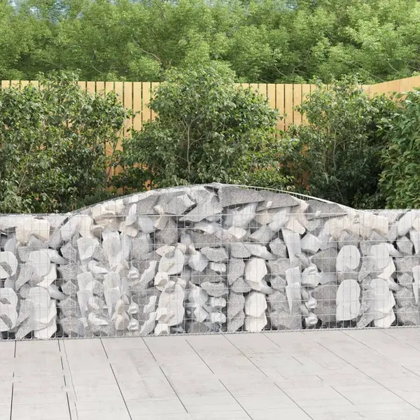 Gossi cosuri gabion arcuite 6 buc, 400x30x100/120 cm fier galvanizat