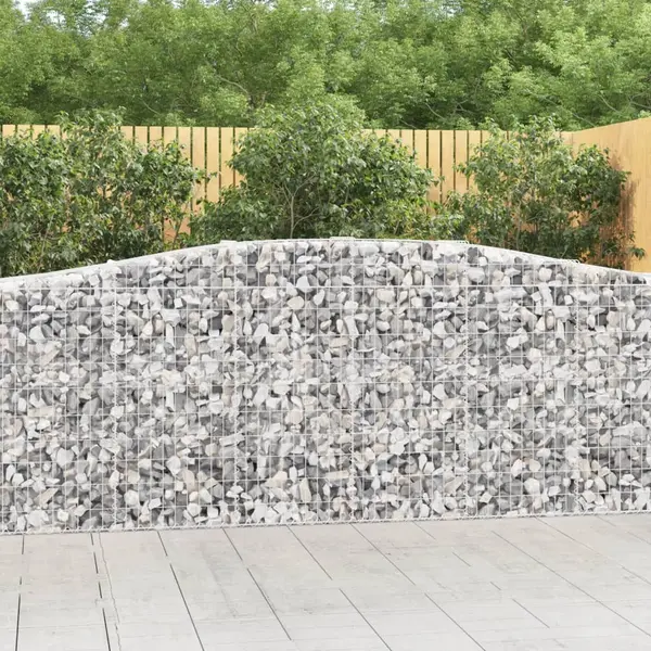 Gossi cosuri gabion arcuite 6 buc, 400x50x100/120 cm fier galvanizat