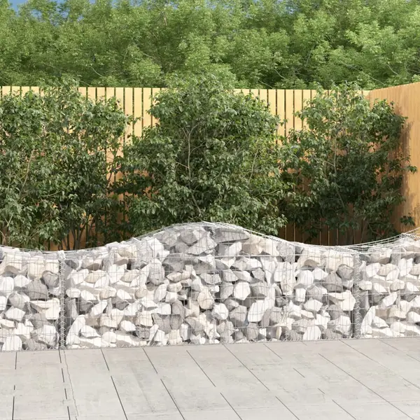 Gossi cosuri gabion arcuite 7 buc, 200x50x60/80 cm, fier galvanizat