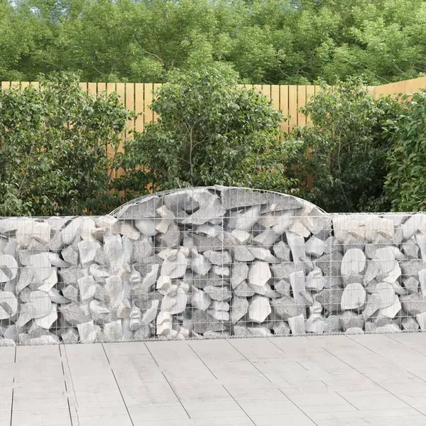 Gossi cosuri gabion arcuite 7 buc., 300x30x80/100 cm, fier galvanizat