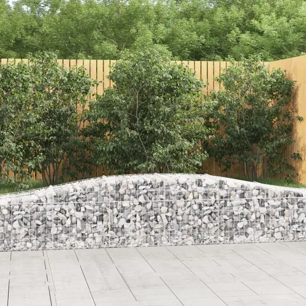 Gossi cosuri gabion arcuite 7 buc, 400x50x40/60 cm, fier galvanizat