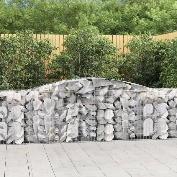 Gossi cosuri gabion arcuite 7 buc, 400x50x80/100 cm, fier galvanizat