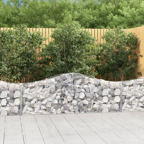 Gossi cosuri gabion arcuite 8 buc, 200x30x60/80 cm, fier galvanizat