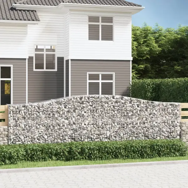 Gossi cosuri gabion arcuite 8 buc, 400x50x120/140 cm, fier galvanizat