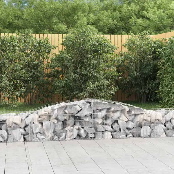 Gossi cosuri gabion arcuite 8 buc, 400x50x40/60 cm, fier galvanizat