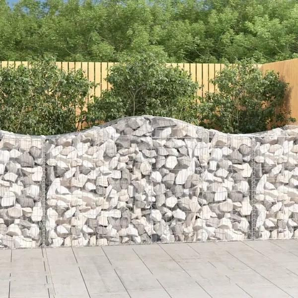 Gossi cosuri gabion arcuite 9 buc, 200x50x100/120 cm, fier galvanizat