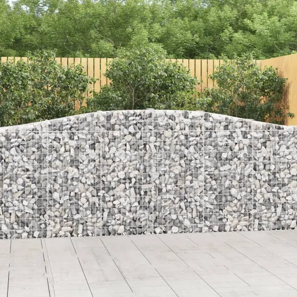Gossi cosuri gabion arcuite 9 buc, 400x30x100/120 cm fier galvanizat