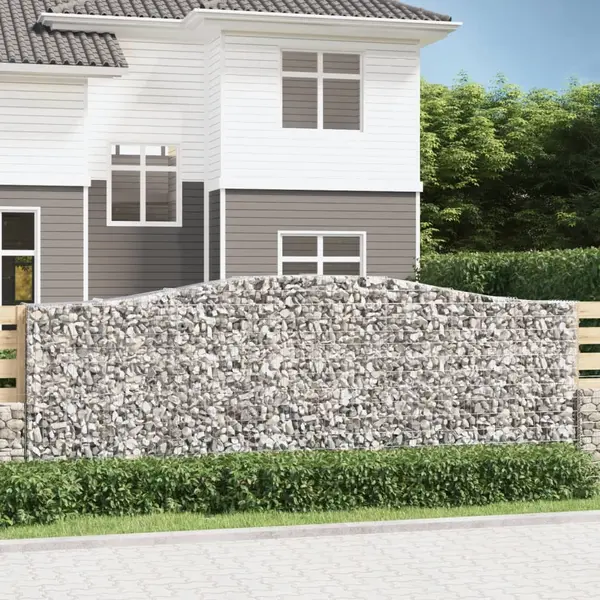 Gossi cosuri gabion arcuite 9 buc, 400x50x140/160 cm, fier galvanizat