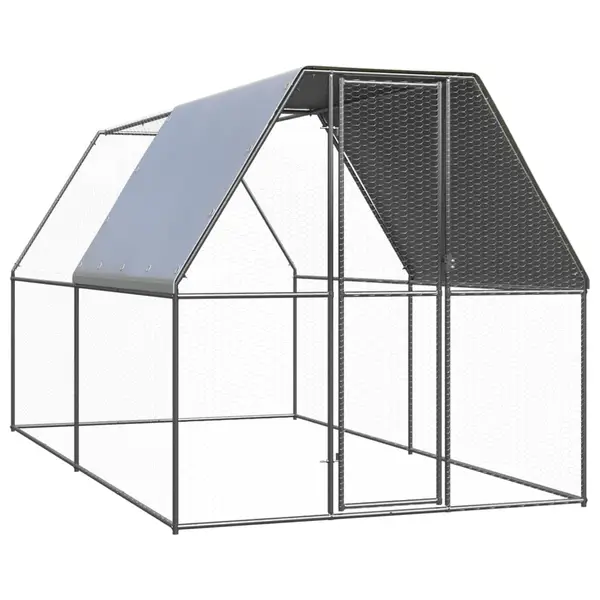Gossi cotet de exterior pentru pasari, 2x4x2 m, otel zincat