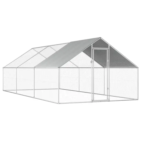 Gossi cotet de pasari pentru exterior, 2,75x6x1,92 m, otel galvanizat