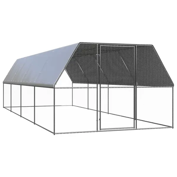 Gossi cotet de pasari pentru exterior, 3x8x2 m, otel galvanizat