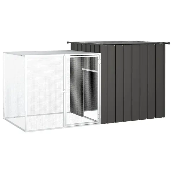 Gossi cotet pentru iepuri, antracit, 200x91x100 cm, otel galvanizat