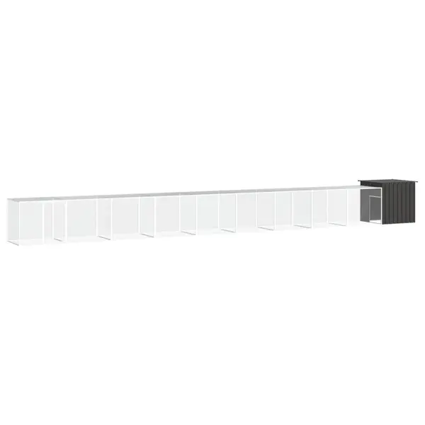 Gossi cotet pentru pasari, antracit, 1000x91x100 cm, otel galvanizat